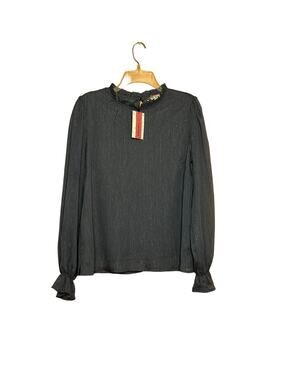 Andree by unit Dream Of The Day Charcoal Gray Blouse size Small